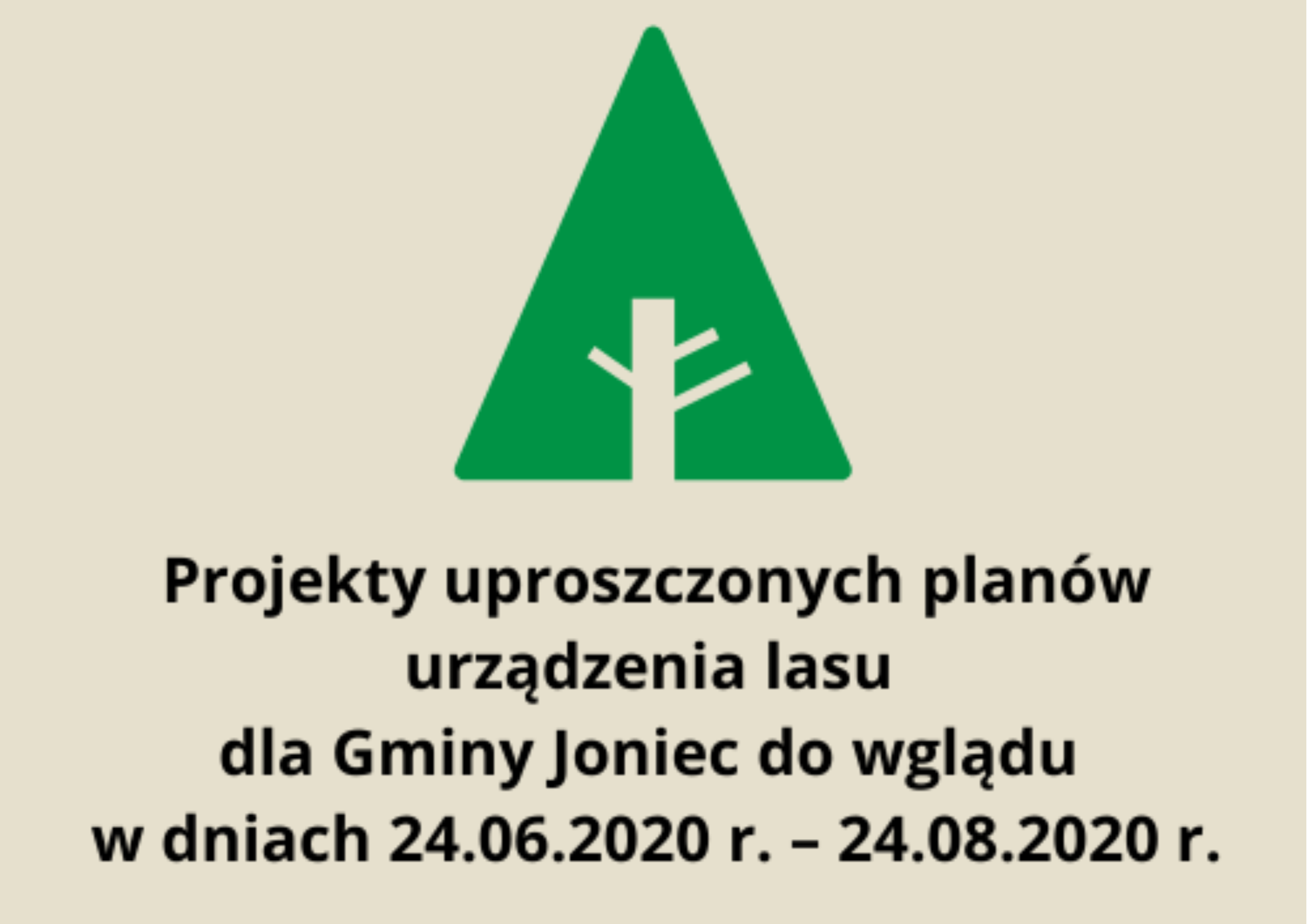 plakat do projektów uproszczonych planów urządzenia lasu