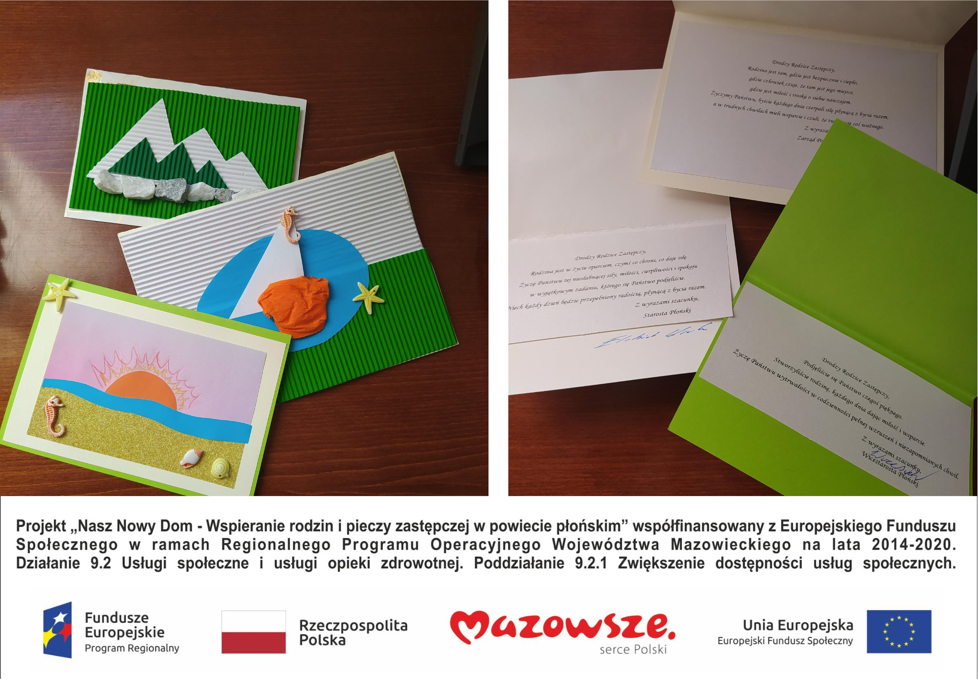 Ilustracja do artykułu Ręcznie robione kartki pocztowe od Zarządu Powiatu Płońskiego dla rodzin zastępczych.png