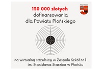 Grafika dotycząca wirtualnej strzelnicy w ZS nr 1 w Płońsku