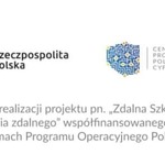 Loga projektu Zdalna Szkoła - wsparcie Ogólnopolskiej Sieci Edukacyjnej w systemie kształcenia zdalnego